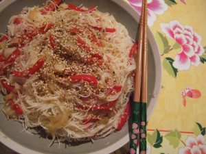 Making up situational dialogue ~ What do you like to eat?